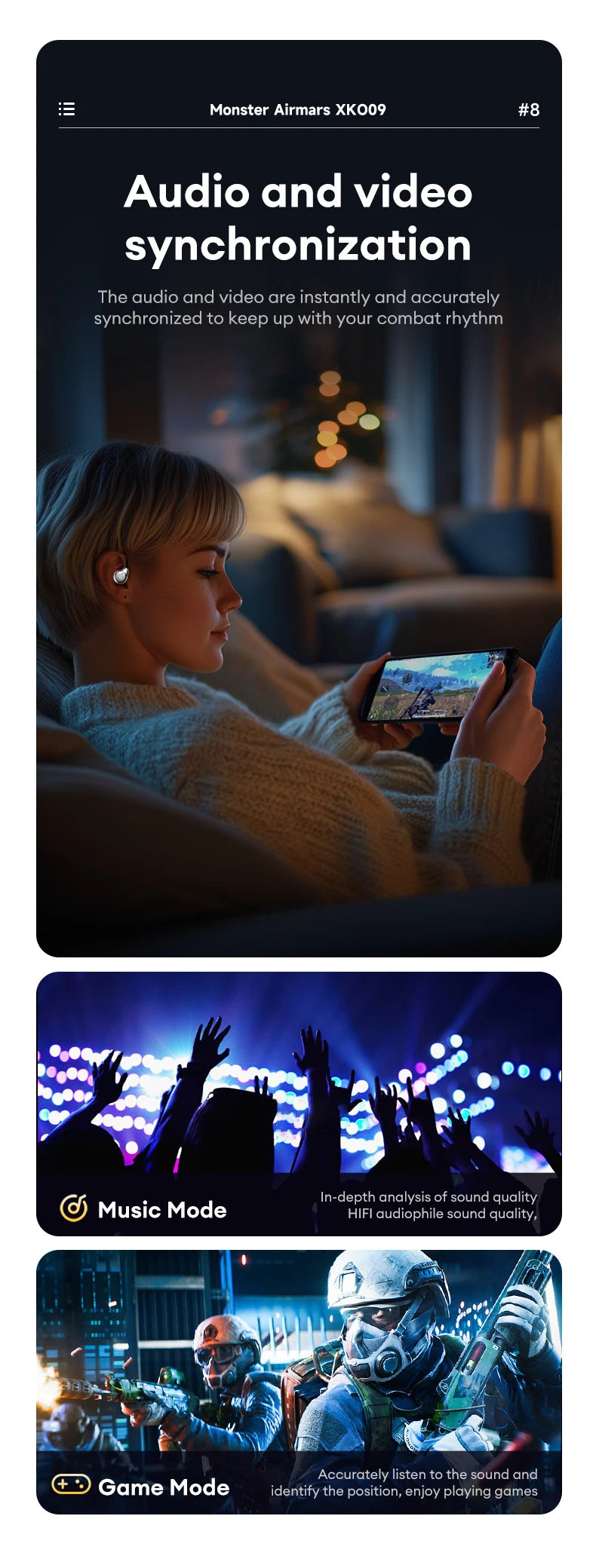 Monster AirHook XKO09 – BONE CONDUCTION OORDOPJES