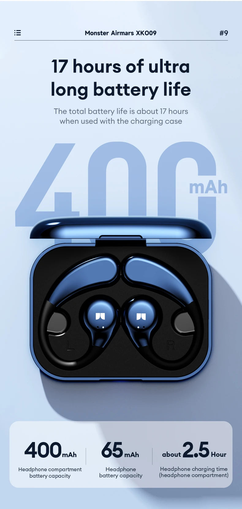 Monster AirHook XKO09 – BONE CONDUCTION OORDOPJES